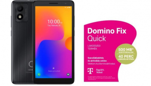 Alcatel 1B 2022 2/32GB Dual-Sim mobiltelefon fekete + DominoFix Quick alapcsomag (11036)